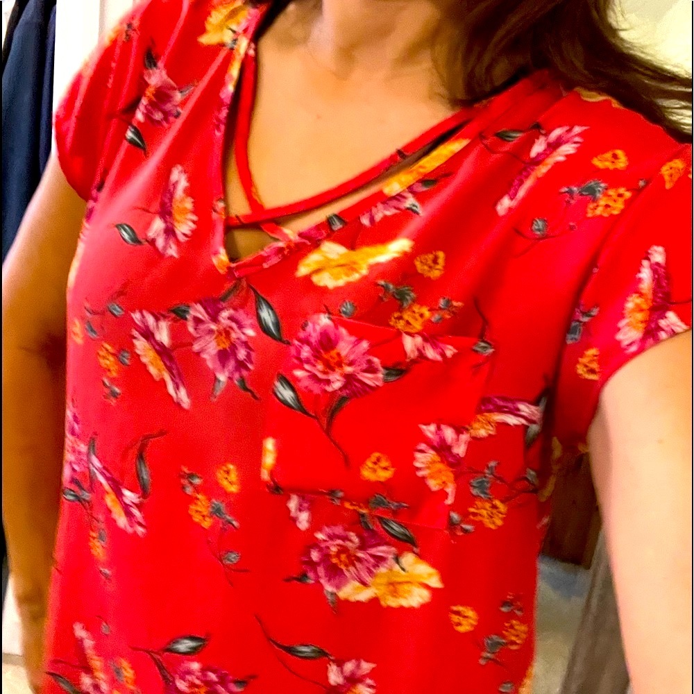 Pink Rose Vintage floral blouse